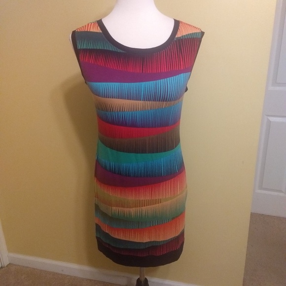 Trina Turk Lelah desert 🌈 rainbow mini dress sz small *2 - Picture 3 of 8